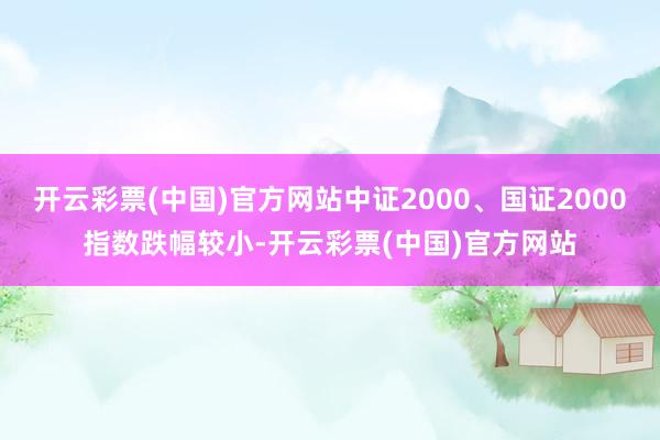 开云彩票(中国)官方网站中证2000、国证2000指数跌幅较小-开云彩票(中国)官方网站