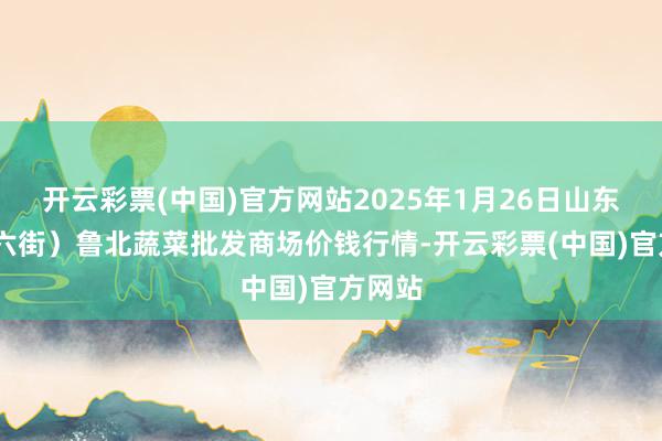 开云彩票(中国)官方网站2025年1月26日山东滨州(六街）鲁北蔬菜批发商场价钱行情-开云彩票(中国)官方网站