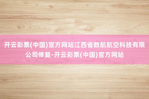 开云彩票(中国)官方网站江西省数航航空科技有限公司修复-开云彩票(中国)官方网站